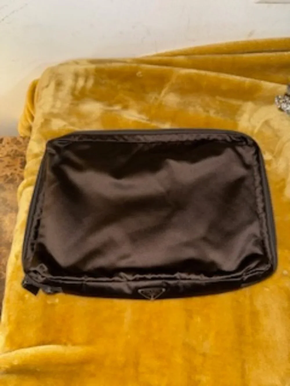 Prada Nylon Laptop Pouch in Brown ($675)